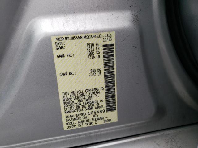 Photo 10 from auction – 2014 NISSAN ALTIMA 2.5 with VIN 1N4AL3AP8EC165489