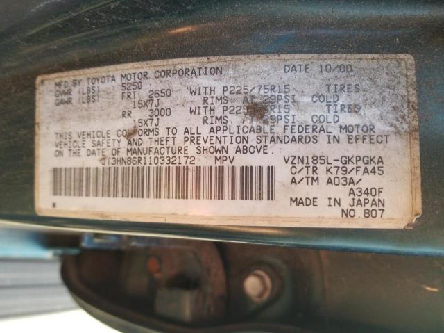 Photo 10 from auction – 2001 TOYOTA 4RUNNER SR with VIN JT3HN86R110332172