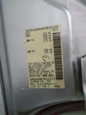 Photo 10 from auction – 2011 NISSAN MAXIMA S with VIN 1N4AA5AP8BC832235