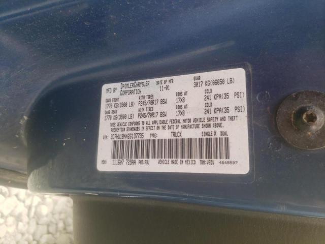 Photo 10 from auction – 2002 DODGE RAM 1500 with VIN 3D7HU18N42G137735