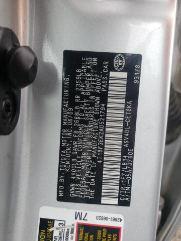 Photo 10 from auction – 2010 TOYOTA CAMRY BASE with VIN 4T1BF3EK2AU521794