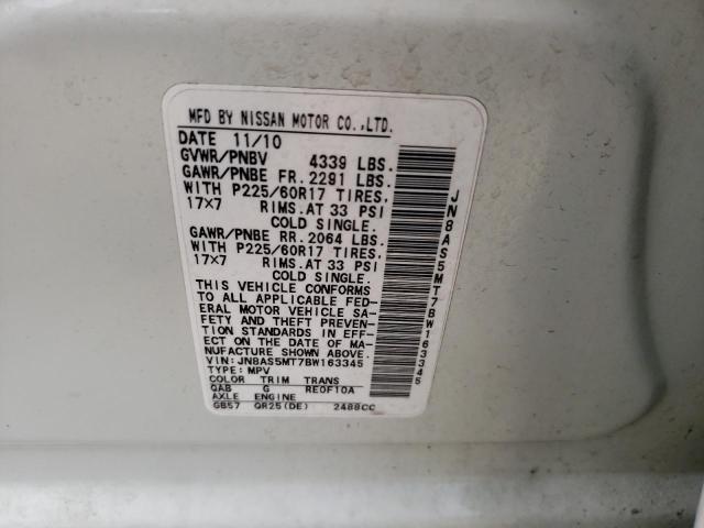 Photo 10 from auction – 2011 NISSAN ROGUE S with VIN JN8AS5MT7BW163345