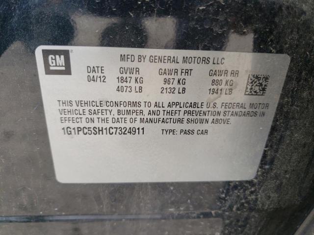Photo 10 from auction – 2012 CHEVROLET CRUZE LS with VIN 1G1PC5SH1C7324911
