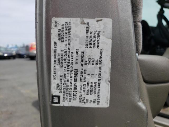 Photo 10 from auction – 2001 GMC SONOMA with VIN 1GTCS19W318250923