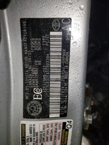 Photo 10 from auction – 2005 TOYOTA COROLLA MA with VIN 2T1LR32EX5C903394