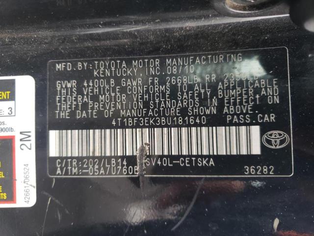 Photo 10 from auction – 2011 TOYOTA CAMRY BASE with VIN 4T1BF3EK3BU181640