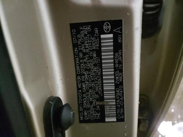 Photo 10 from auction – 2010 TOYOTA PRIUS with VIN JTDKN3DU1A0211721