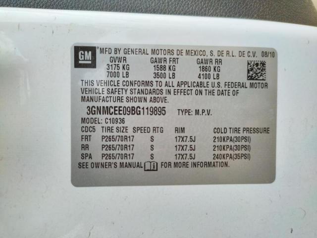 Photo 10 from auction – 2011 CHEVROLET AVALANCHE with VIN 3GNMCEE09BG119895