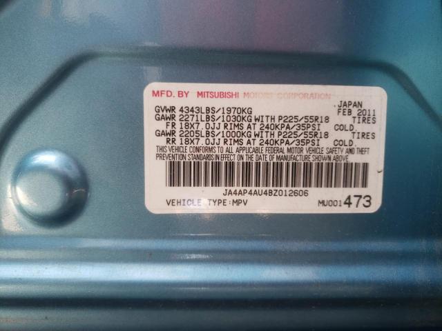 Zdjęcie 1 z aukcji – 2011 MITSUBISHI OUTLANDER z VIN JA4AP4AU4BZ012606