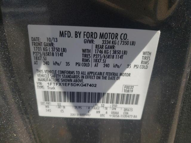 Photo 10 from auction – 2013 FORD F150 SUPER with VIN 1FTFX1EF5DKG47402