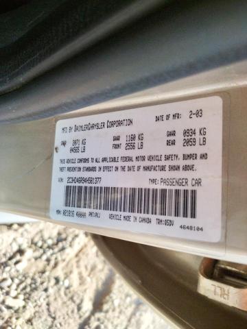 Photo 10 from auction – 2004 CHRYSLER CONCORDE L with VIN 2C3HD46R94H581377