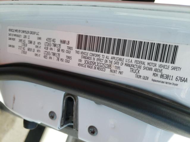 Фото 10 с аукциона – 2012 DODGE RAM 2500 L с VIN 3C6UD5PL3CG252285