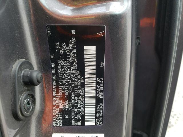 TOYOTA SIENNA XLE 2011 with VIN 5TDDK3DC5BS014266 - Photo from auction