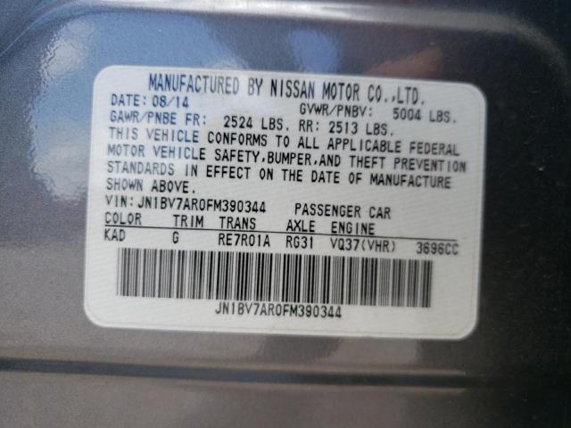 Photo 10 from auction – 2015 INFINITI Q50 BASE with VIN JN1BV7AR0FM390344