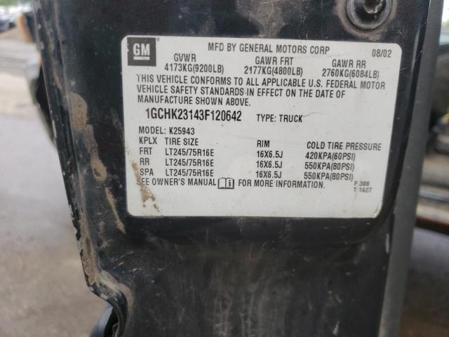 Photo 10 from auction – 2003 CHEVROLET SILVERADO with VIN 1GCHK23143F120642