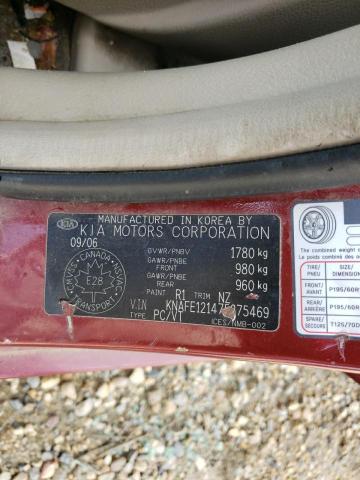 Zdjęcie 10 z aukcji – 2007 KIA SPECTRA EX z VIN KNAFE121475375469