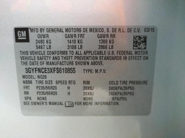 Photo 10 from auction – 2015 CADILLAC SRX PERFOR with VIN 3GYFNCE3XFS610855