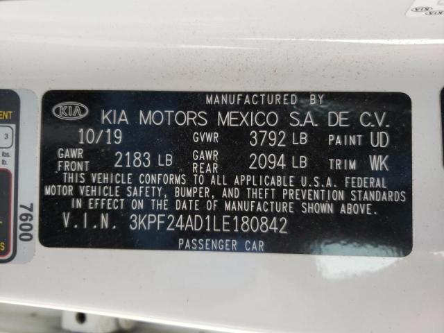 Photo 10 from auction – 2020 KIA FORTE FE with VIN 3KPF24AD1LE180842