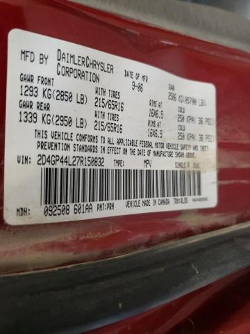 Photo 10 from auction – 2007 DODGE GRAND CARA with VIN 2D4GP44L27R150832