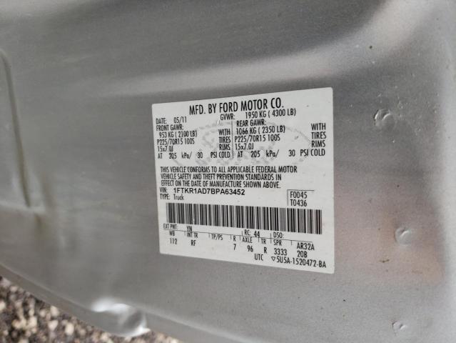 Photo 10 from auction – 2011 FORD RANGER with VIN 1FTKR1AD7BPA63452