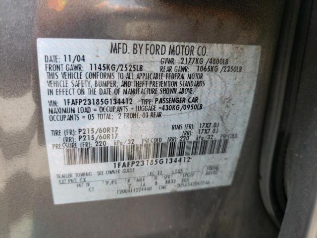 Photo 10 from auction – 2005 FORD FIVE HUNDR with VIN 1FAFP23185G134412