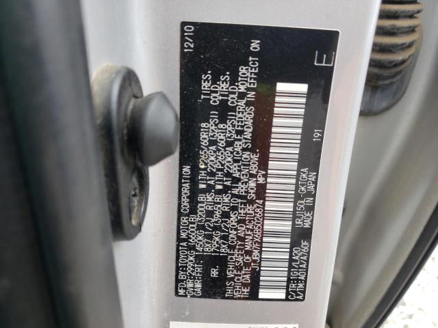 Photo 10 from auction – 2011 LEXUS GX 460 with VIN JTJBM7FX6B5026874