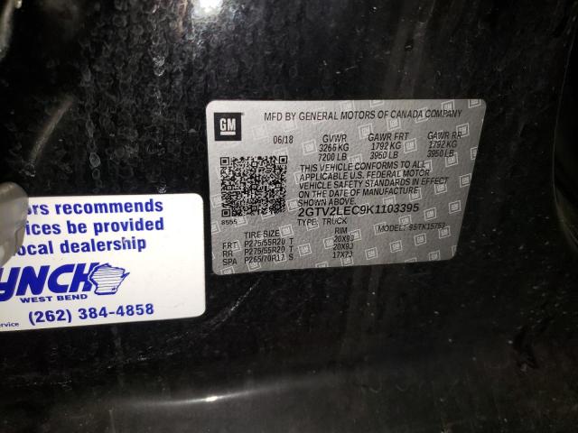 Photo 10 from auction – 2019 GMC SIERRA LIM with VIN 2GTV2LEC9K1103395