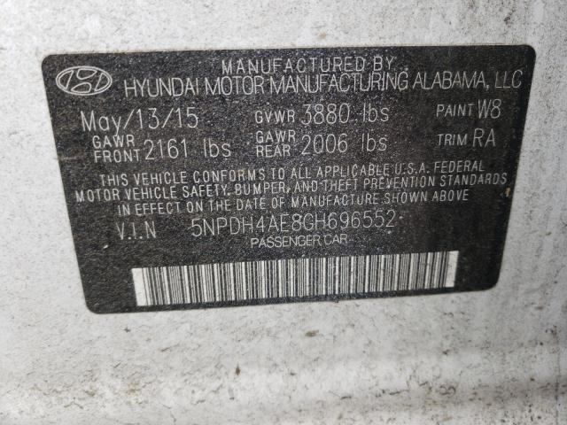 Photo 10 from auction – 2016 HYUNDAI ELANTRA SE with VIN 5NPDH4AE8GH696552