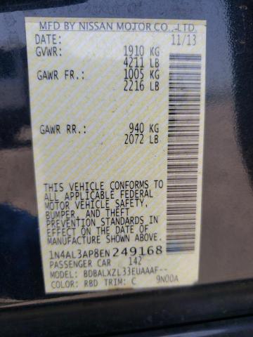 Photo 10 from auction – 2014 NISSAN ALTIMA 2.5 with VIN 1N4AL3AP8EN249168