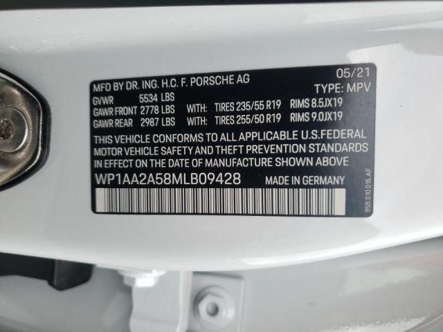 Photo 10 from auction – 2021 PORSCHE MACAN with VIN WP1AA2A58MLB09428