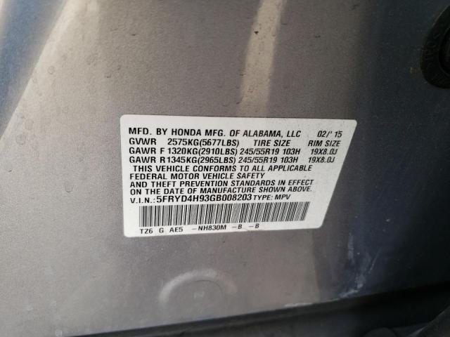 Photo 10 from auction – 2016 ACURA MDX ADVANC with VIN 5FRYD4H93GB008203