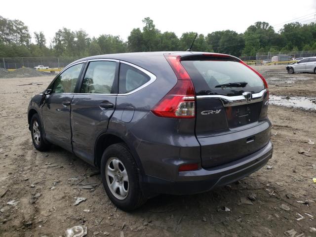 Photo 3 from auction – 2016 HONDA CR-V LX with VIN 2HKRM4H30GH657797