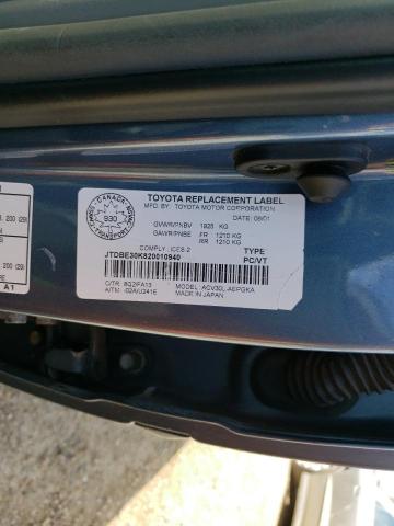 Photo 10 from auction – 2002 TOYOTA CAMRY LE with VIN JTDBE30K820010940