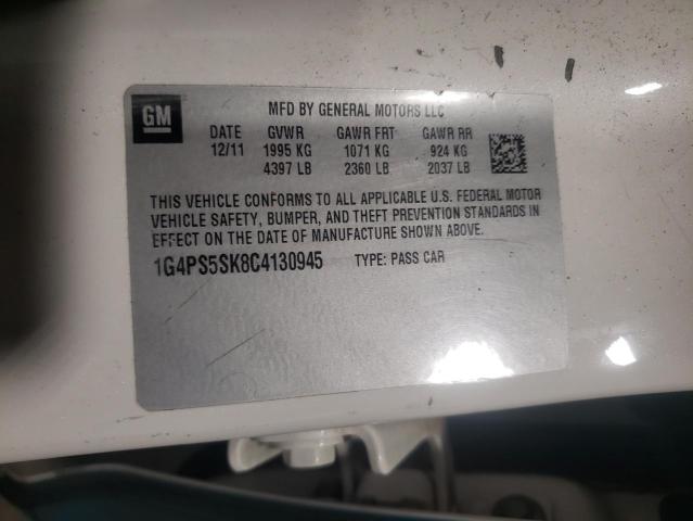 Photo 10 from auction – 2012 BUICK VERANO with VIN 1G4PS5SK8C4130945