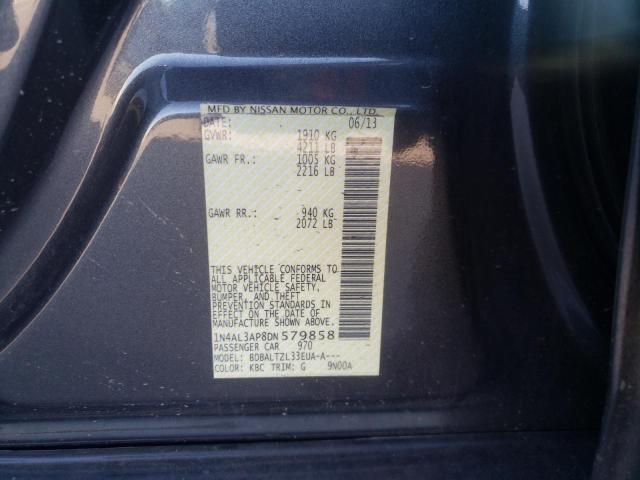 Photo 10 from auction – 2013 NISSAN ALTIMA 2.5 with VIN 1N4AL3AP8DN579858
