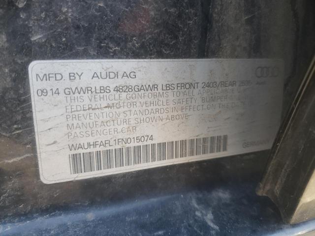 Photo 10 from auction – 2015 AUDI A4 PREMIUM with VIN WAUHFAFL1FN015074
