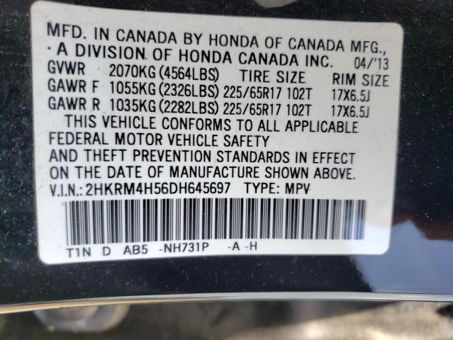 Photo 10 from auction – 2013 HONDA CR-V EX with VIN 2HKRM4H56DH645697