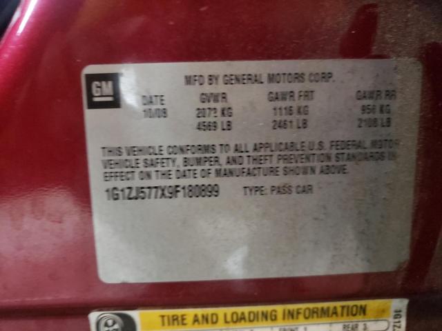 Photo 10 from auction – 2009 CHEVROLET MALIBU 2LT with VIN 1G1ZJ577X9F180899