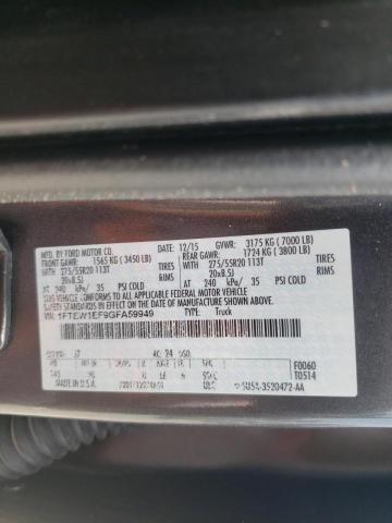 Photo 10 from auction – 2016 FORD F150 SUPER with VIN 1FTEW1EF9GFA59949