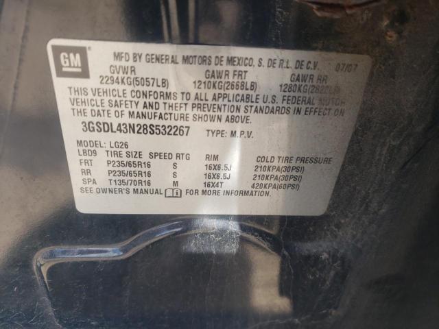 Photo 10 from auction – 2008 SATURN VUE XE with VIN 3GSDL43N28S532267