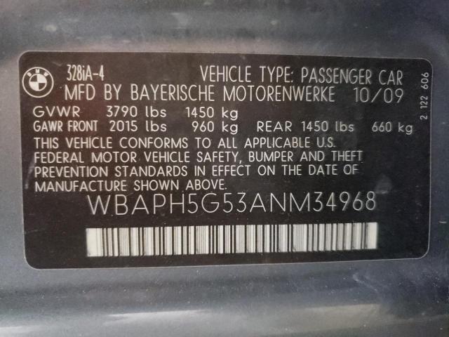 Photo 10 from auction – 2010 BMW 328 I SULE with VIN WBAPH5G53ANM34968