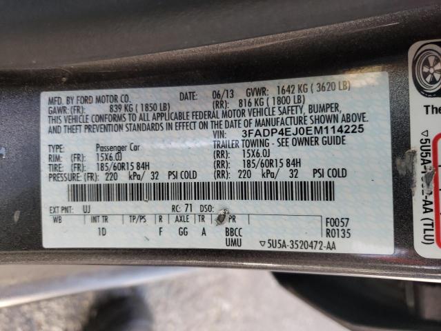 Photo 10 from auction – 2014 FORD FIESTA SE with VIN 3FADP4EJ0EM114225