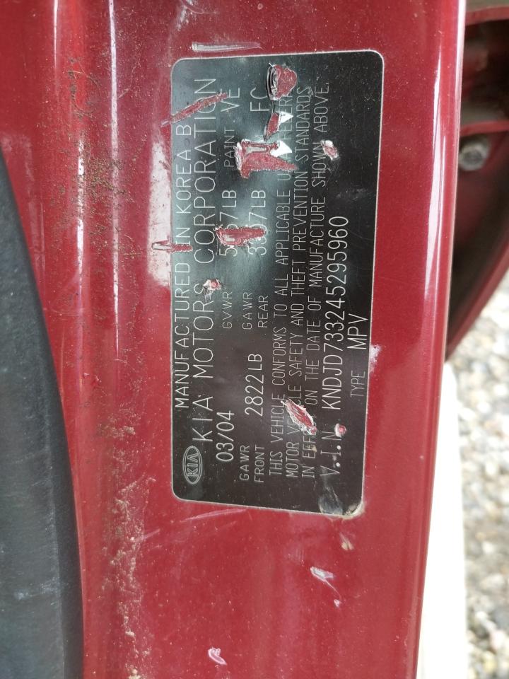صورة رقم 10 من المزاد - 2004 KIA SORENTO EX مع VIN KNDJD733245295960