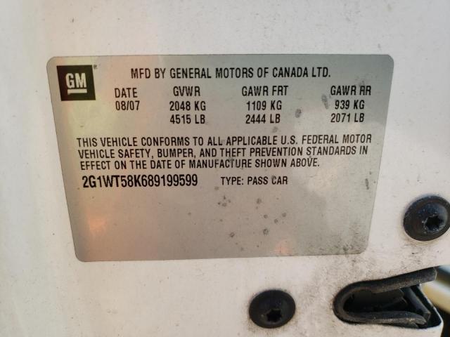 Photo 10 from auction – 2008 CHEVROLET IMPALA LT with VIN 2G1WT58K689199599