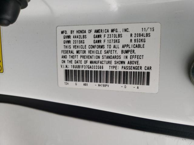 Photo 10 from auction – 2016 ACURA TLX with VIN 19UUB1F37GA003566