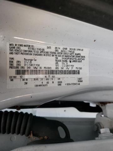 Photo 10 from auction – 2014 FORD FOCUS SE with VIN 1FADP3K2XEL422043