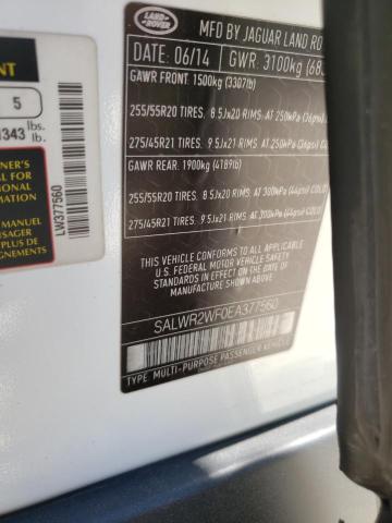 Photo 10 from auction – 2014 LAND ROVER RANGE ROVE with VIN SALWR2WF0EA377560