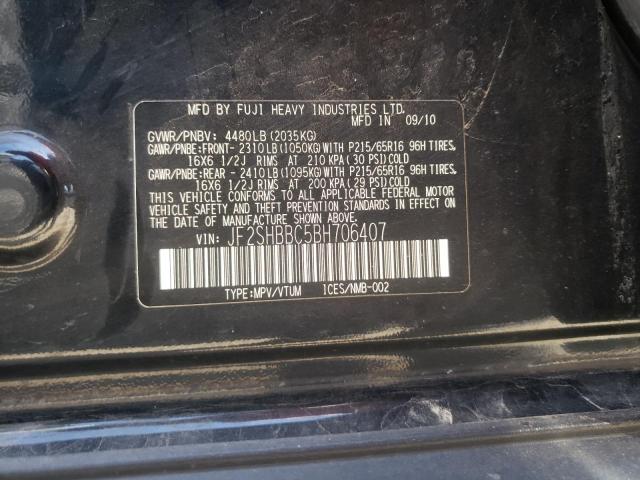 Photo 10 from auction – 2011 SUBARU FORESTER 2 with VIN JF2SHBBC5BH706407