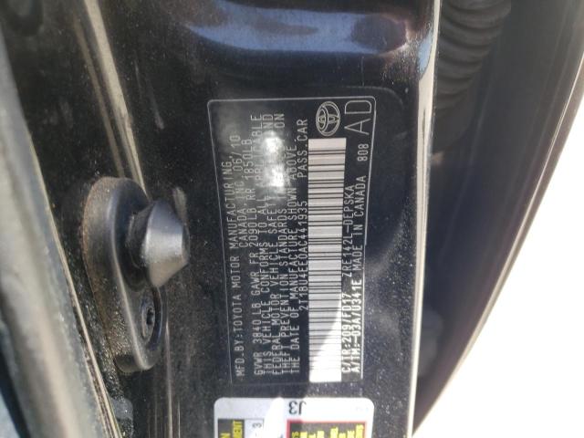 TOYOTA COROLLA BA 2010 with VIN 2T1BU4EE0AC441935 - Photo from auction