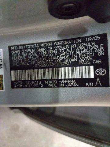 Photo 10 from auction – 2005 TOYOTA PRIUS with VIN JTDKB20U453117541